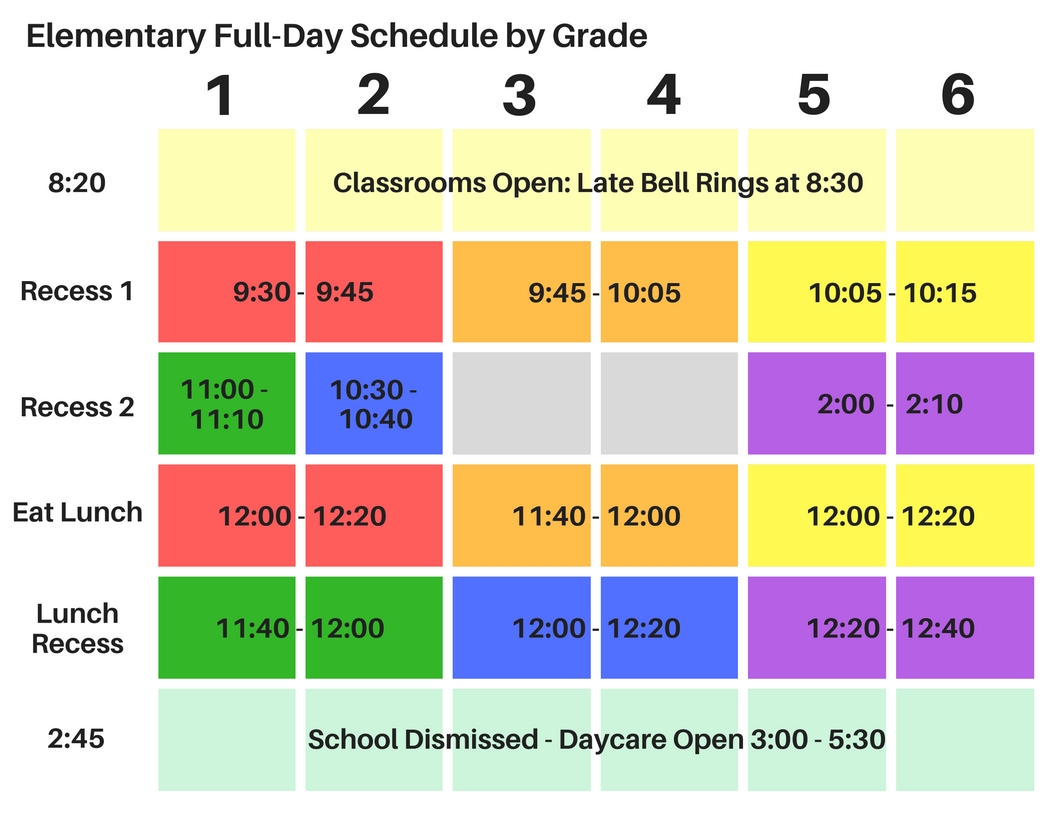 Bell Schedule Faith Christian School, Inc.